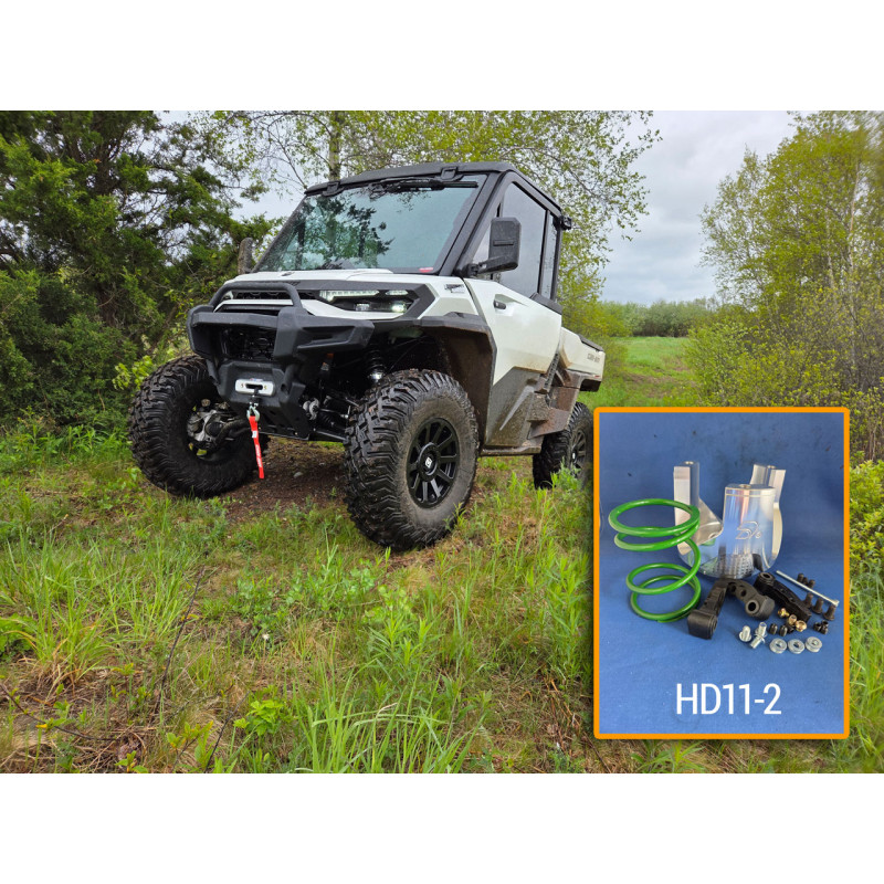 DB HD11-2: 2026 Can Am Defender HD 11 models , 0-4000’ elevation 33-34”( and some 32") tires* , adjustable kit.